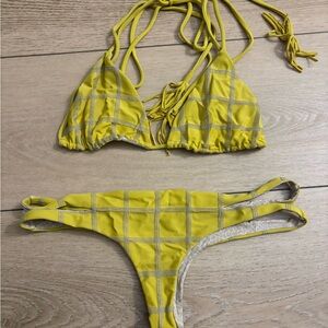 Acacia Swimwear Beige and Yellow Bikini